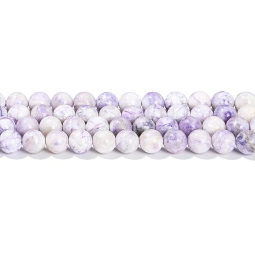 Natural Turquoise Beads, Round, polished, DIY, purple, 8mm, Approx 