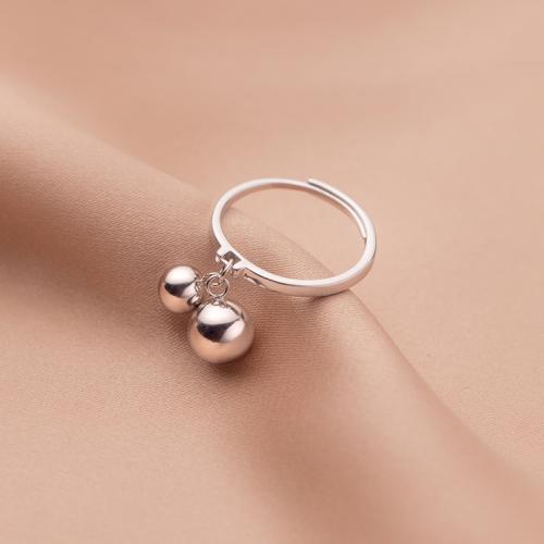 925 Sterling Silver Cuff Finger Ring, Round, Korean style & for woman, US Ring .5 