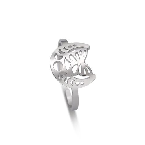 Anillo de dedo de acero Titanium de, Partículas de acero, Joyería & para mujer, más colores para la opción, tamaño:7, Vendido por UD[