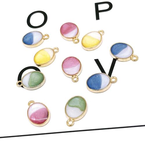 Zinc Alloy Enamel Pendants, gold color plated, DIY 