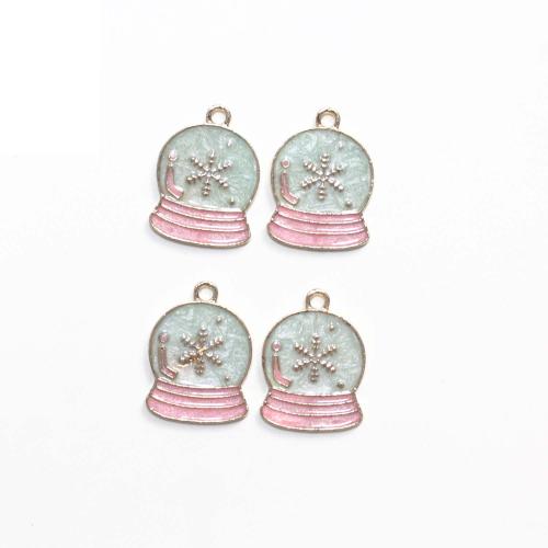 Zinc Alloy Enamel Pendants, gold color plated, DIY 