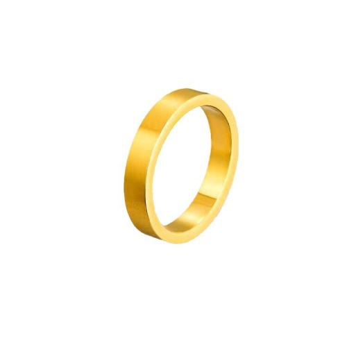 Titanium Steel Finger Ring, gold color plated, fashion jewelry golden 