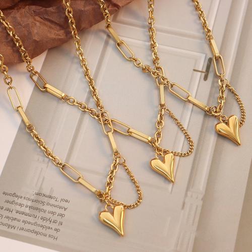 Titanium Steel Jewelry Set, gold color plated, fashion jewelry golden, Bracelet length 15+5cm,Necklace length 44+5cm 