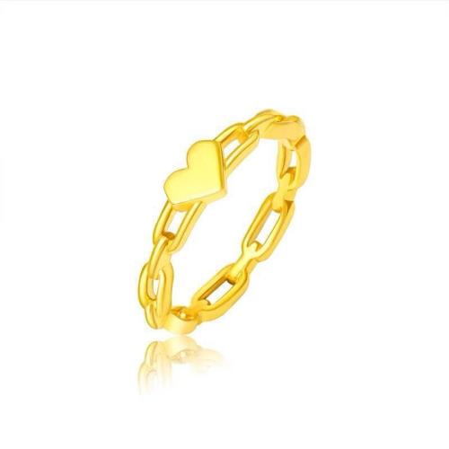 Titanium Steel Finger Ring, gold color plated, fashion jewelry golden 