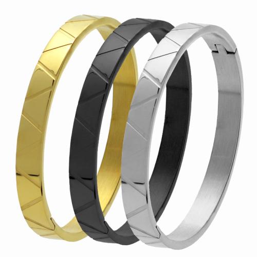 Stainless Steel Bangle, 304 Stainless Steel, plated, for woman 