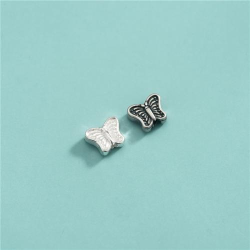 Sterling Silver Spacer Beads, 925 Sterling Silver, Butterfly, DIY Approx 0.8mm 