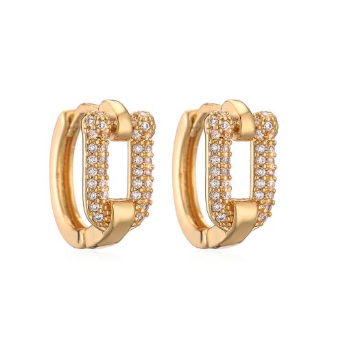 Cubic Zirconia Micro Pave Brass Earring, fashion jewelry & micro pave cubic zirconia & for woman 