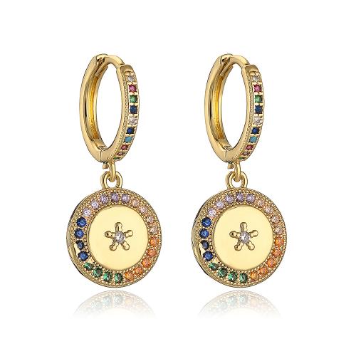 Cubic Zirconia Micro Pave Brass Earring, fashion jewelry & micro pave cubic zirconia & for woman 