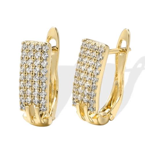 Cubic Zirconia Micro Pave Brass Earring, fashion jewelry & micro pave cubic zirconia & for woman 