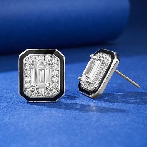 Cubic Zirconia Micro Pave Brass Earring, fashion jewelry & micro pave cubic zirconia & for woman 