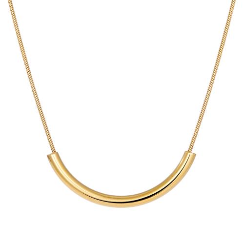 Stainless Steel Jewelry Necklace, 304 Stainless Steel, gold color plated, fashion jewelry, golden 