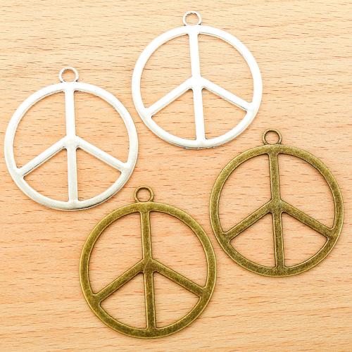 Zinc Alloy Jewelry Pendants, Peace Logo, plated, DIY 