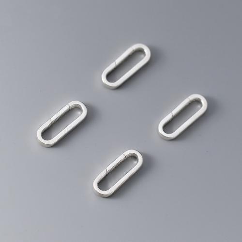 Snap-Verschluss 925er Silber, 925er Sterling Silber, Geometrisches Muster, poliert, DIY, 21x8x2.5mm, verkauft von PC[