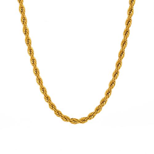 Stainless Steel Chain Necklace, 304 Stainless Steel, with 5cm extender chain, fashion jewelry & for woman, golden Approx 40 cm 