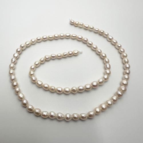 Potato Cultured Freshwater Pearl Beads, DIY, white, 4-5mm Approx 37 cm 