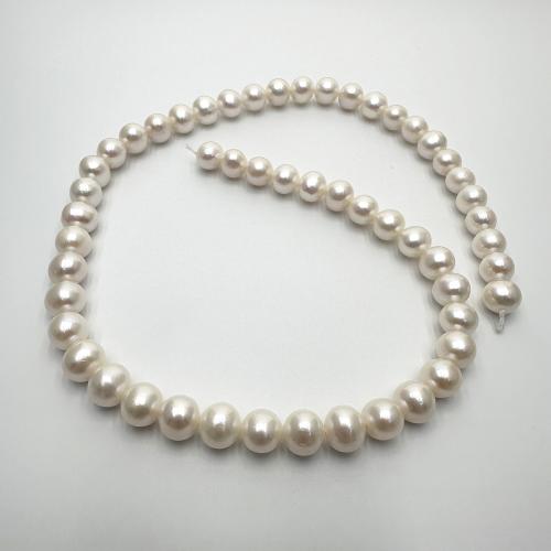 Natural Freshwater Pearl Loose Beads, Slightly Round, DIY, white, 8-9mm Approx 37 cm 