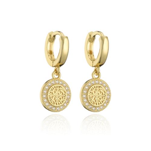 Cubic Zirconia Micro Pave Brass Earring, fashion jewelry & micro pave cubic zirconia & for woman 