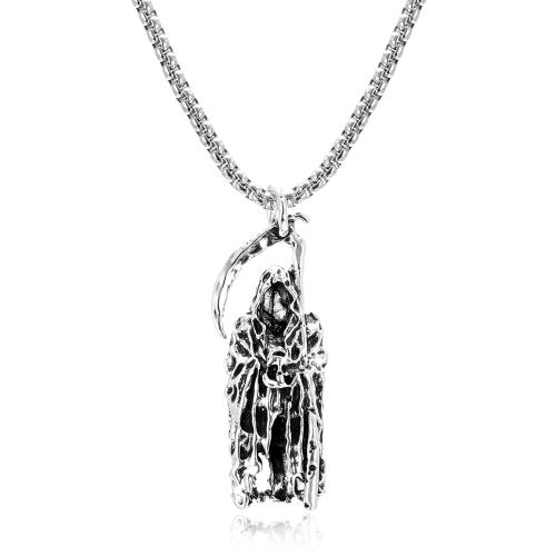 Zinc Alloy Necklace, Skull, Halloween Design & fashion jewelry & Unisex [