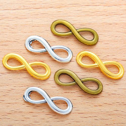 Zinc Alloy Charm Connector, Infinity, plated, DIY & 1/1 loop 