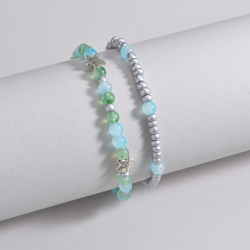 Мода ювелирные изделия anklet, Seedbead, с цинковый сплав, ювелирные изделия моды, разноцветный, 2ПК/указан, продается указан