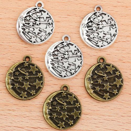 Zinc Alloy Jewelry Pendants, Moon and Star, plated, DIY 