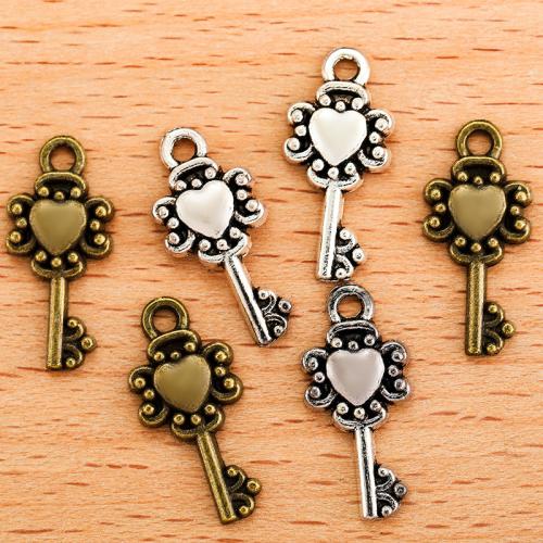 Zinc Alloy Key Pendants, plated, DIY 