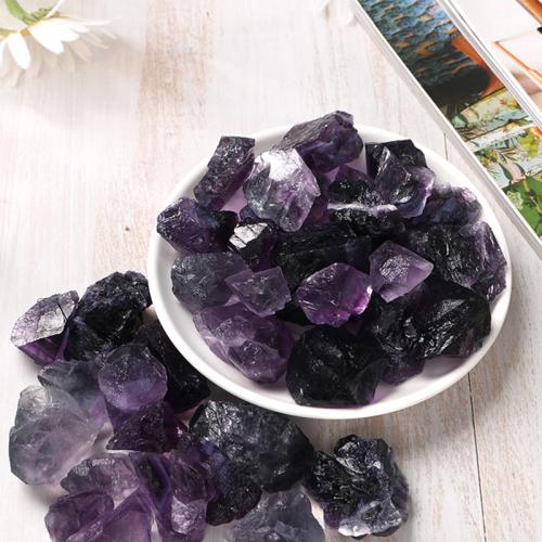 Natural Fluorite Rough Stone, irregular, DIY purple 