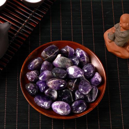 Natural Stone Decoration, Nuggets, polished, DIY purple 