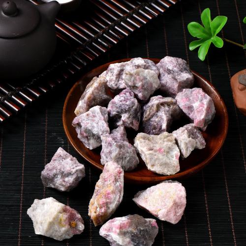 Plum Blossom Tourmaline Rough Stone, irregular 