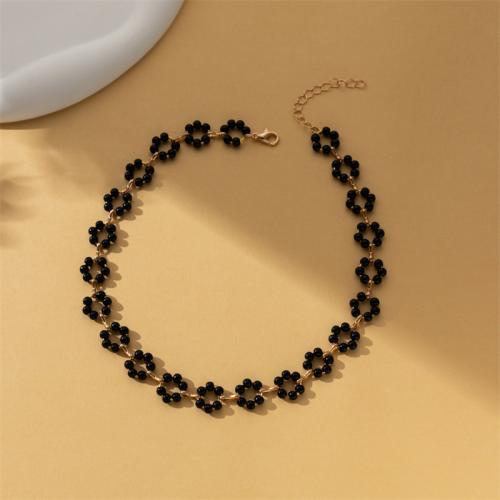 Zinc Alloy Necklace, with Plastic Pearl, fashion jewelry & for woman 