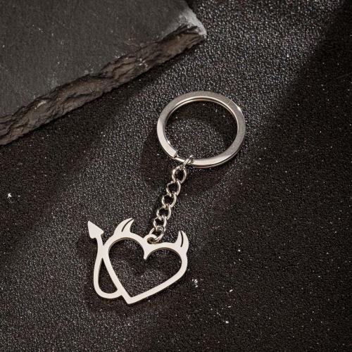 Stainless Steel Key Chain, 304 Stainless Steel, Heart, plated, fashion jewelry 