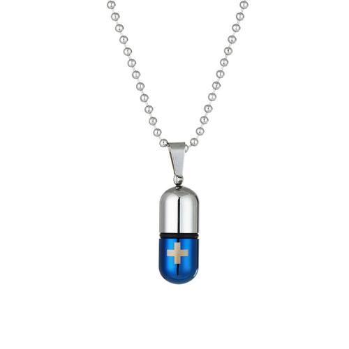 Collier de bijoux de titane, Acier titane, avec 304 chaîne en acier inoxydable, poli, bijoux de mode & pour homme, plus de couleurs à choisir, Vendu par PC