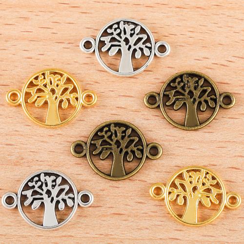 Zinc Alloy Charm Connector, Tree, plated, DIY & 1/1 loop 