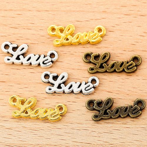 Zinc Alloy Charm Connector, Alphabet Letter, plated, DIY 