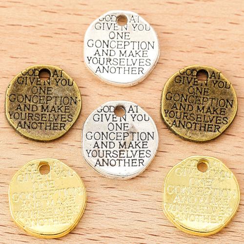 Zinc Alloy Jewelry Pendants, Round, plated, DIY 