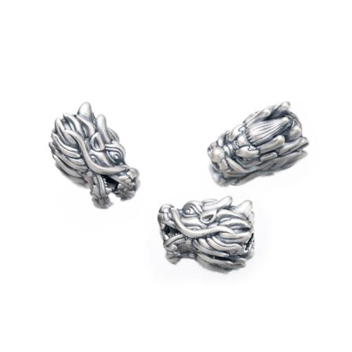 Perles intercalaires en argent , Argent sterling 925, dragon, DIY Environ 3.2mm, Vendu par PC