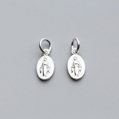 Pendentifs en argent, Argent sterling 925, ovale, DIY Vendu par PC