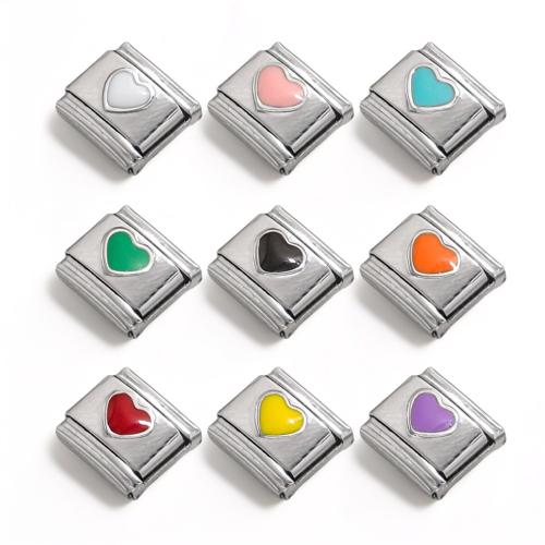 acero inoxidable 304 Fornituras para la pulsera, Bricolaje, más colores para la opción, 9x10mm, 5PCs/Bolsa, Vendido por Bolsa