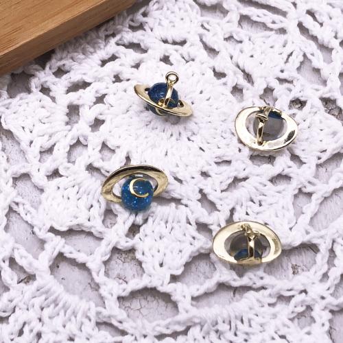 Zinc Alloy Enamel Pendants, gold color plated, DIY 