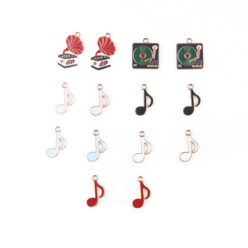 Zinc Alloy Enamel Pendants, gold color plated, DIY 