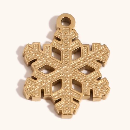 Stainless Steel Pendants, 304 Stainless Steel, 14K gold plated, Christmas Design & DIY [