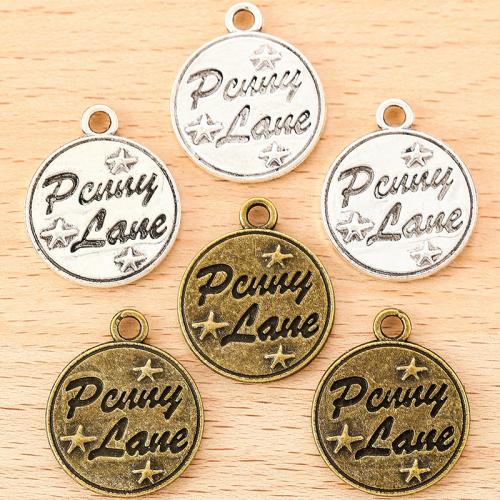 Zinc Alloy Jewelry Pendants, Round, plated, DIY 