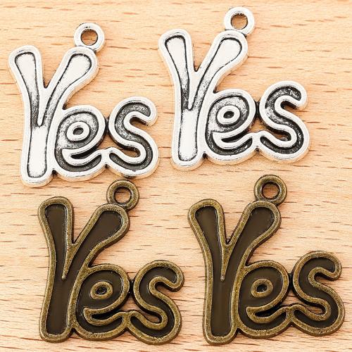 Zinc Alloy Message Pendants, Alphabet Letter, plated, DIY 