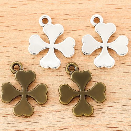 Zinc Alloy Clover Pendant, Four Leaf Clover, plated, DIY 