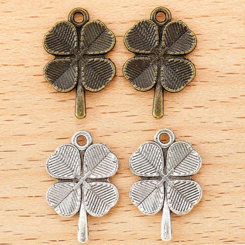 Zinc Alloy Clover Pendant, Four Leaf Clover, plated, DIY 