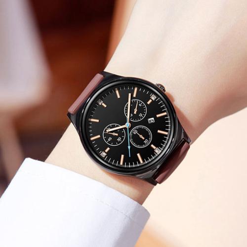 Zinc Alloy Watch Bracelet, with Glass & Silicone & 304 Stainless Steel, Round, Life water resistant & Chinese movement & for woman & luminated & with rhinestone Approx 20.5 cm 