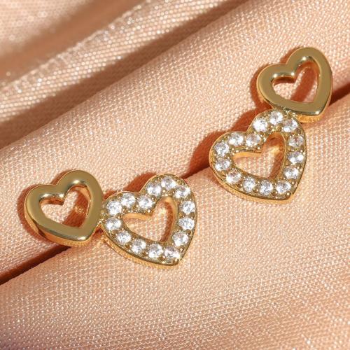 Cubic Zirconia Micro Pave Brass Earring, fashion jewelry & micro pave cubic zirconia & for woman [