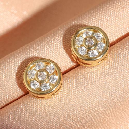 Cubic Zirconia Micro Pave Brass Earring, fashion jewelry & micro pave cubic zirconia & for woman 