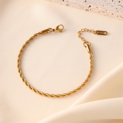 Stainless Steel Chain Bracelets, 304 Stainless Steel, with 5cm extender chain, fashion jewelry & for woman Approx 19 cm 