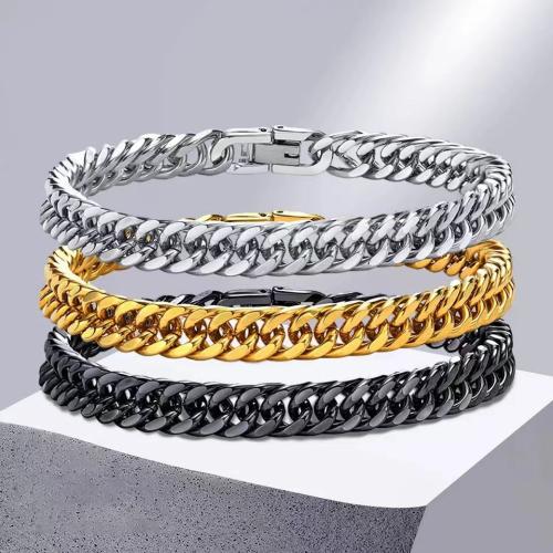 Stainless Steel Chain Bracelets, 304 Stainless Steel, fashion jewelry & Unisex 8mm 